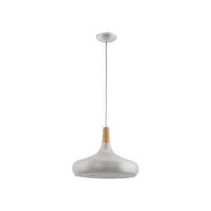 Lampadario Contemporaneo Sabinar 1 Grande Luce Acciaio Argento Spazzolato