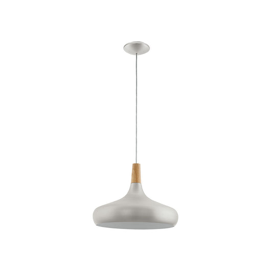 Lampadario Contemporaneo Sabinar 1 Grande Luce Acciaio Argento Spazzolato