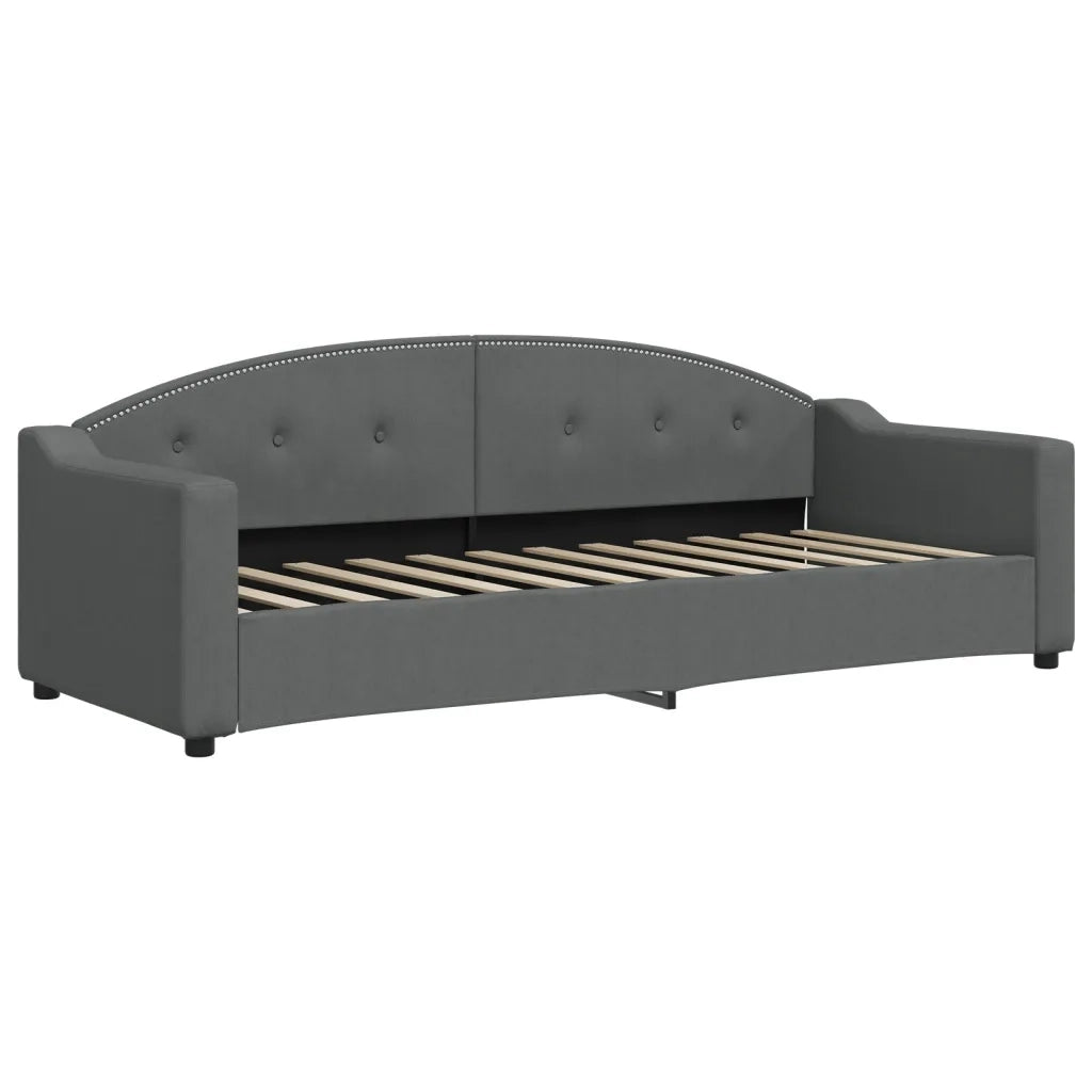 Divano letto | Sof¨¤ letto | Letto singolo Estraibile Cassetti Grigio Scuro 80x200cm Tessuto