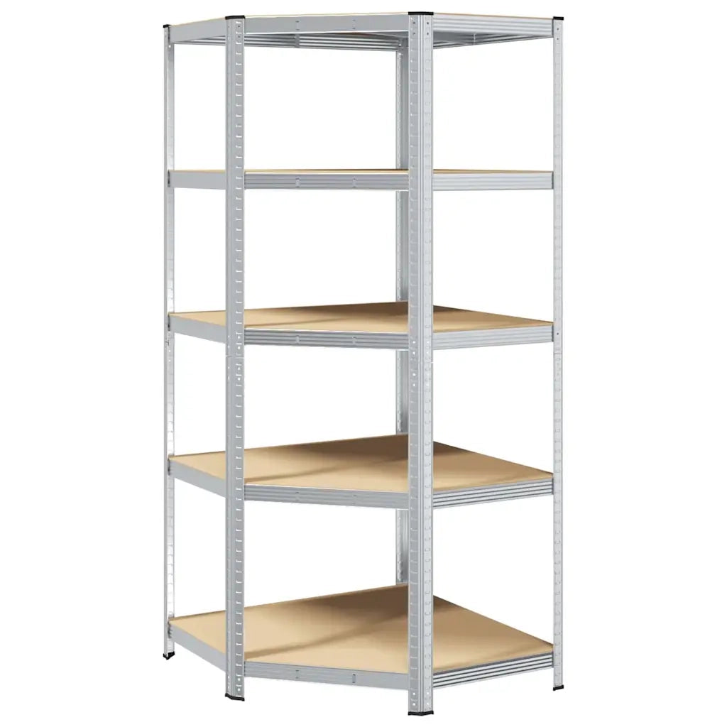 Mensola angolare Argento 90 x 90 x 198 cm Legno multistrato CFW7751382