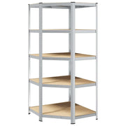 Mensola angolare Argento 90 x 90 x 198 cm Legno multistrato CFW7751382