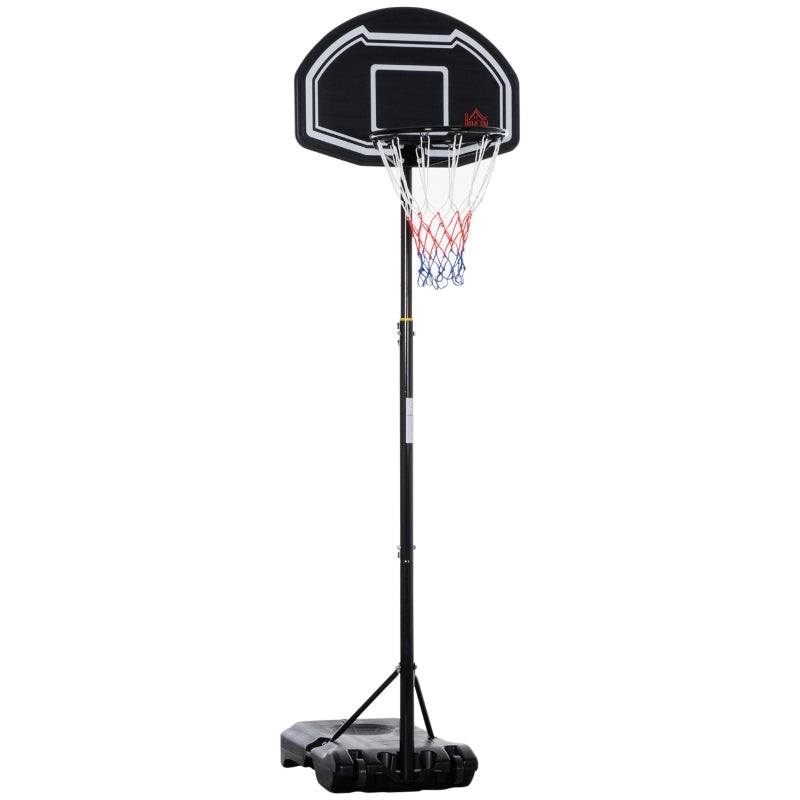 CANESTRO Basket regolabile in altezza 160-210 cm con ruote acciaio nero
