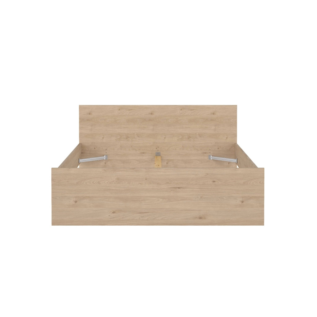 Letto matrimoniale Kaitak, Sommier per camera da letto, Giroletto per stanza, Struttura porta materasso, 207x166 h80 cm, Rovere