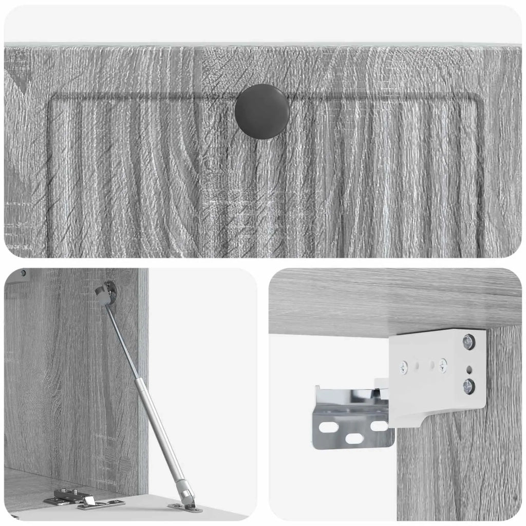 Mobile Porta TV da Muro Grigio Sonoma 59,5 x 31 x 30 cm