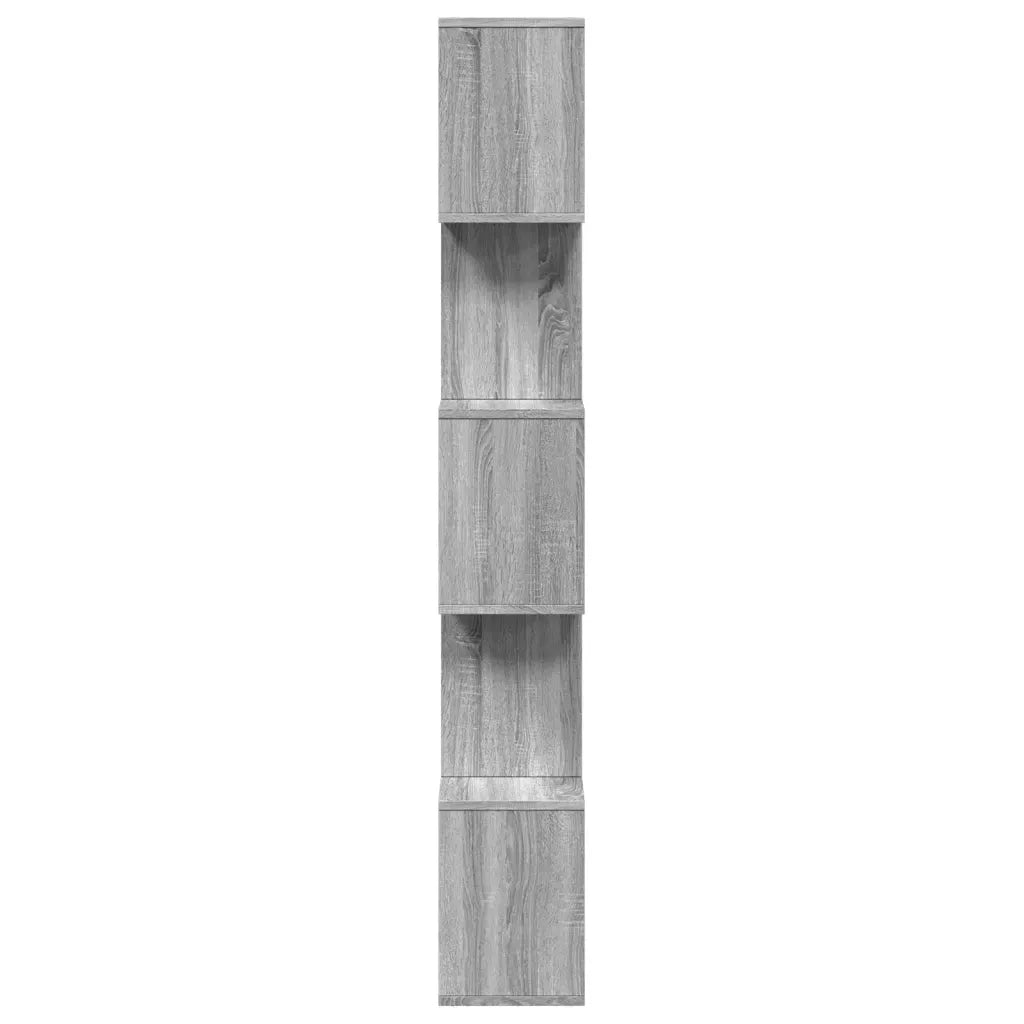 Libreria Divisorio 5Piani Grigio Sonoma 70x24x161cm Truciolato 858098
