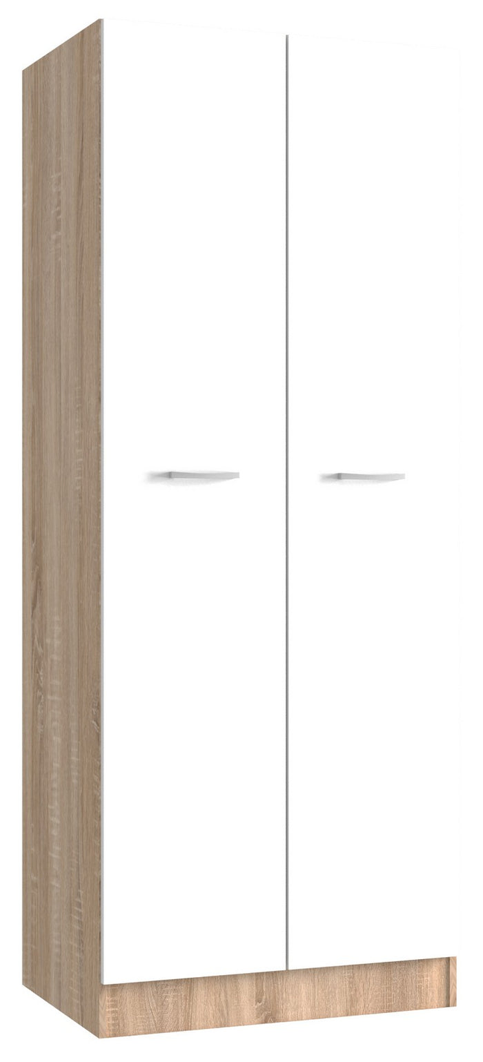 kit armadio 2 ante 71x51,5xh181 cm rovere bianco cod:ferx.96997
