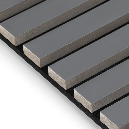 Set di 1 pezzo di pannello acustico - grigio - velluto nero - 60 x 120 x 2,1 cm