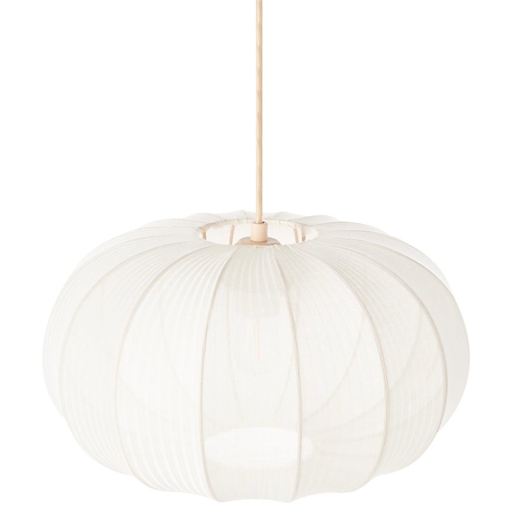 Lampada a sospensione con paralume in nylon bianco Design moderno Luce per il soggiorno