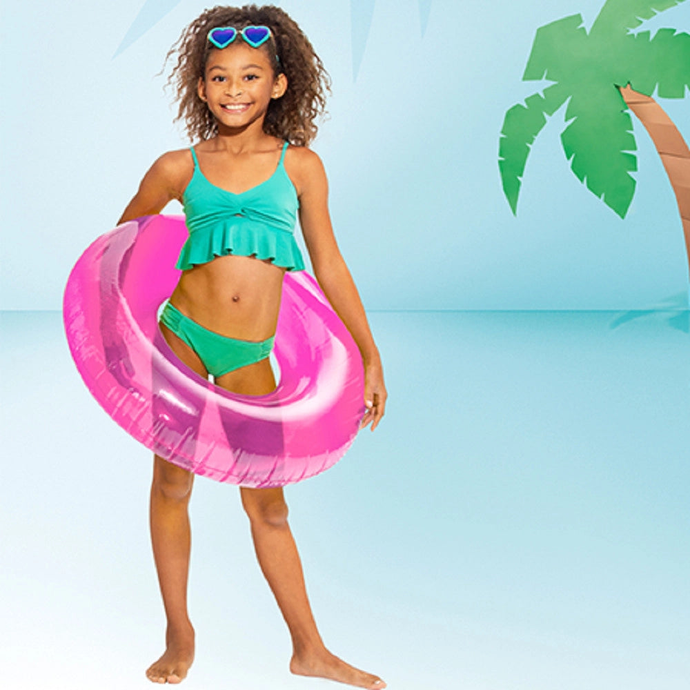 Trade Shop - Salvagente Gonfiabile Neon 91 Cm Mare Giochi Spiaggia Piscina Nuoto Estate 59262 -