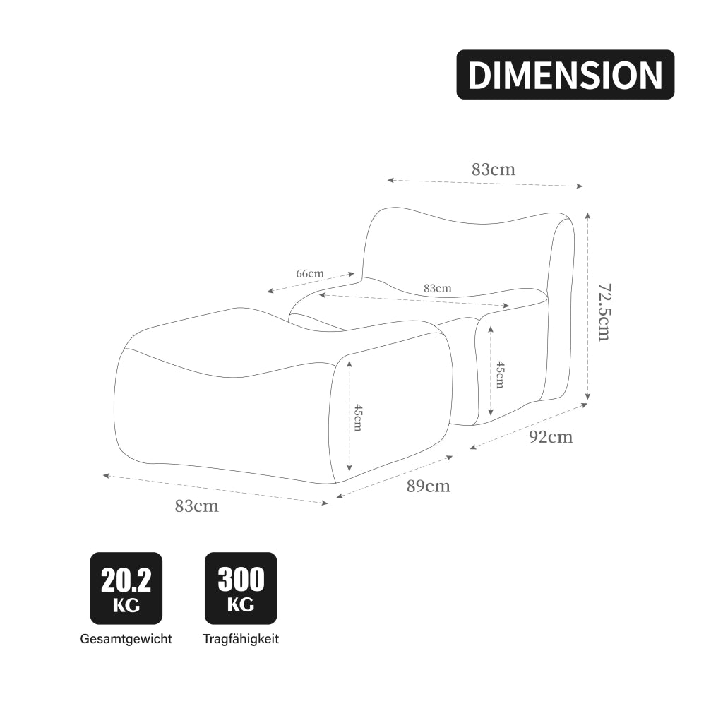 Divano compressato in ciniglia beige senza montaggio; con comfort effetto materasso