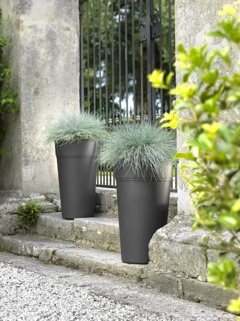 Vaso Ø38x65 cm in Polipropilene con Riserva d'Acqua Tulli Stem Elements 65 Wr Antracite