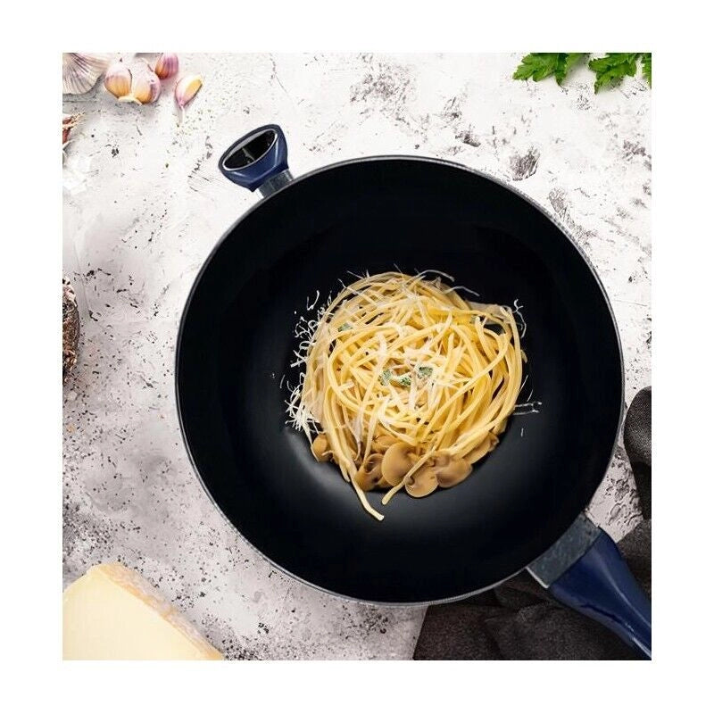 MA MAISON MR CHEF PREMIUM SALTAPASTA CON MANICI CM.32 ANTIADERENTE IN ALLUMINIO CUCINA TRADIZIONALE E INDUZIONE