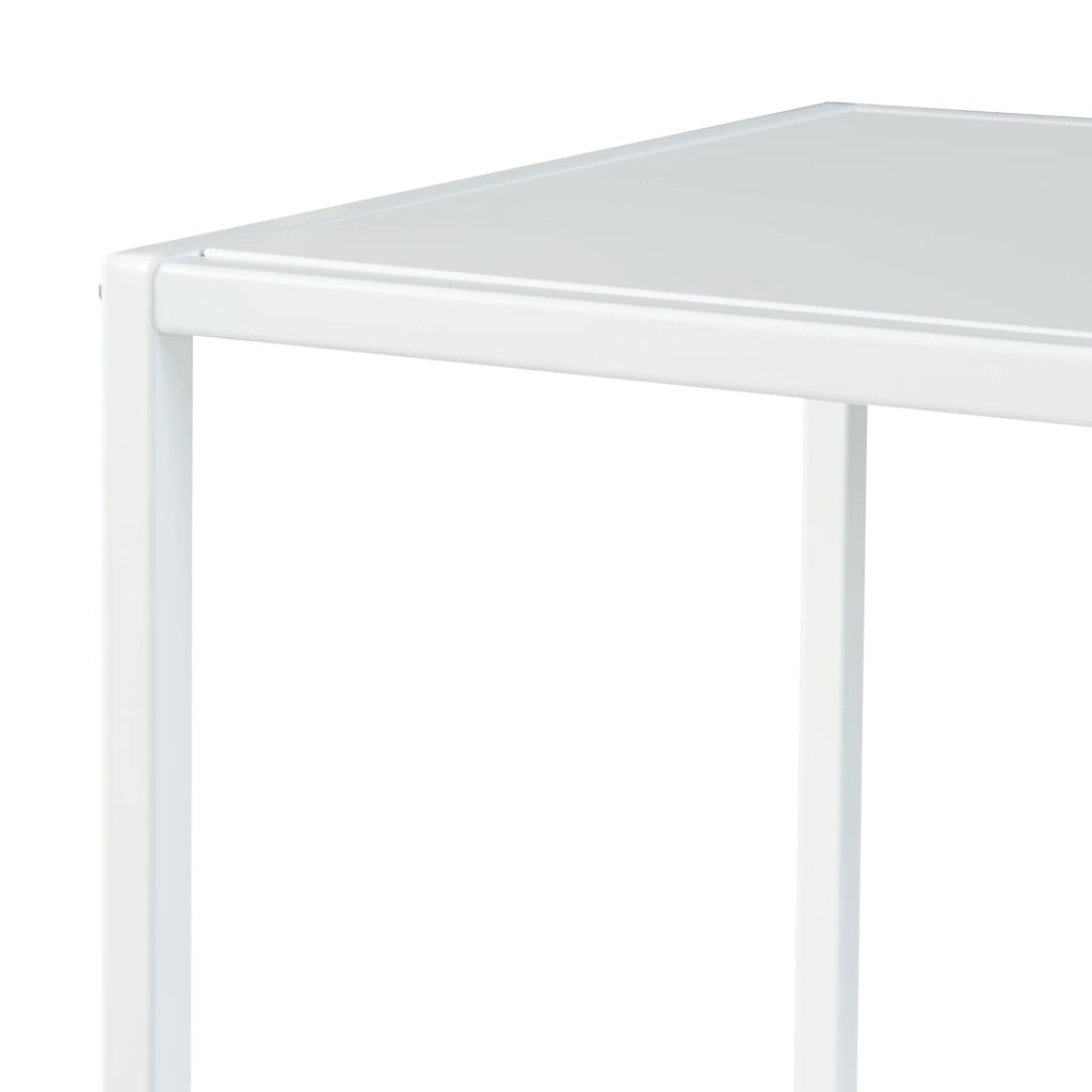 Libreria in acciaio a 4 ripiani 115 x 75 x 35 cm bianco opaco 03_0009006