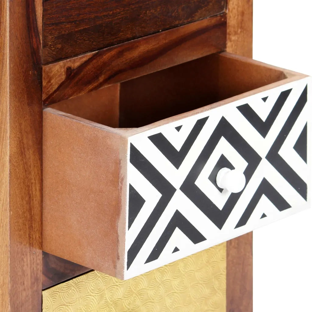 Credenza 40x30x110 cm in Legno Massello di Sheesham cod mxl 15554