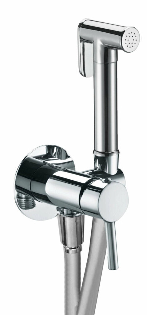 Kit doccetta bidet per wc con miscelatore in ottone completo silve 120