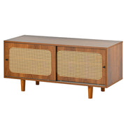 Scarpiera con 2 ante e ripiani regolabili; per ingresso; 104x40x48 cm; noce