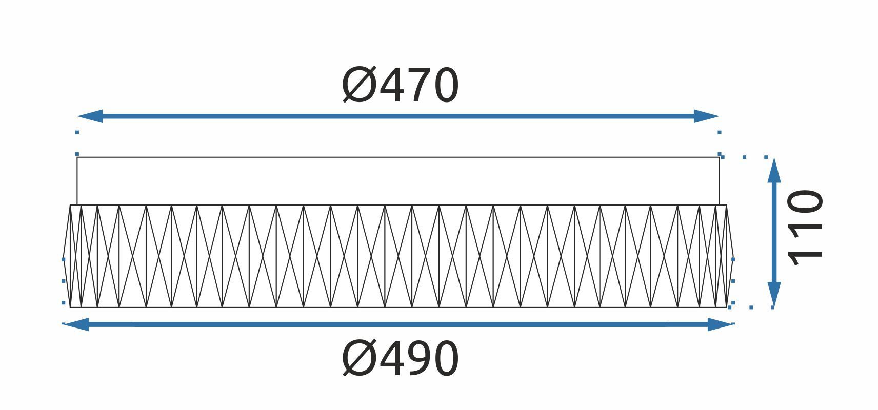 Lampada Da Soffitto App1744-c 50 Cm Chrome