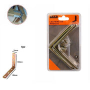 Trade Shop - Set 4 Pezzi Lastrine Lastrina Ad Angolo 100x100mm Sostegno Staffa Angolare 07619 -