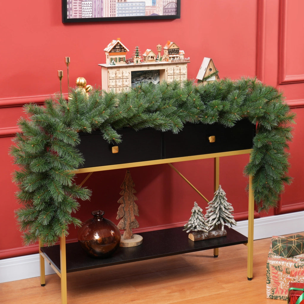 Ghirlanda Fiorita Artificiale per Decorazione ¨C zephmum ¨C Verde 1.8 m