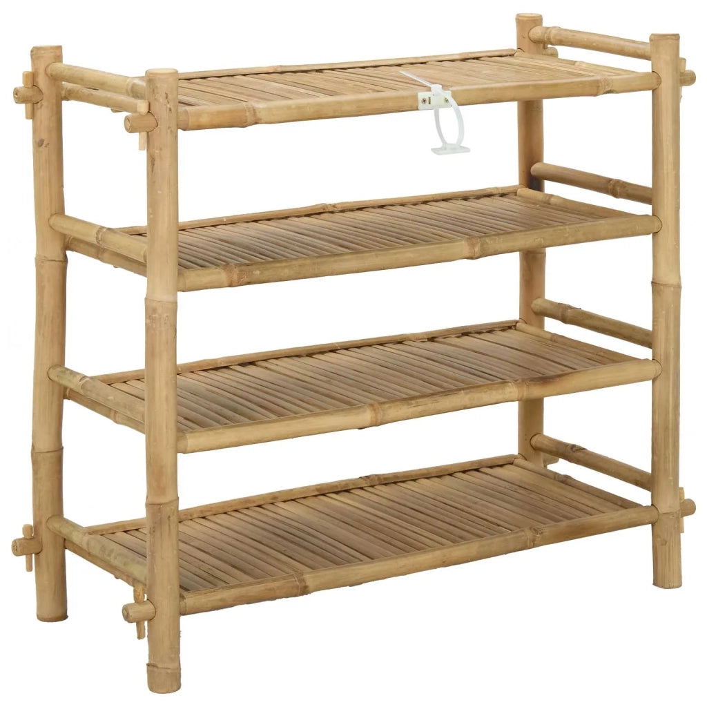 Scarpiera con lo scaffale Naturale 4 ripiani Bambù 42028050