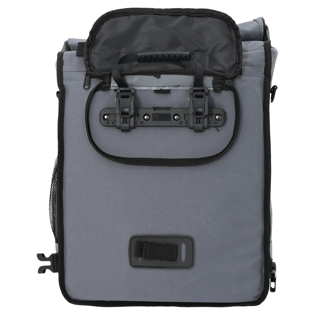 Borsa per Bici per Portapacchi 25 L Grigia 33x16x48 cm