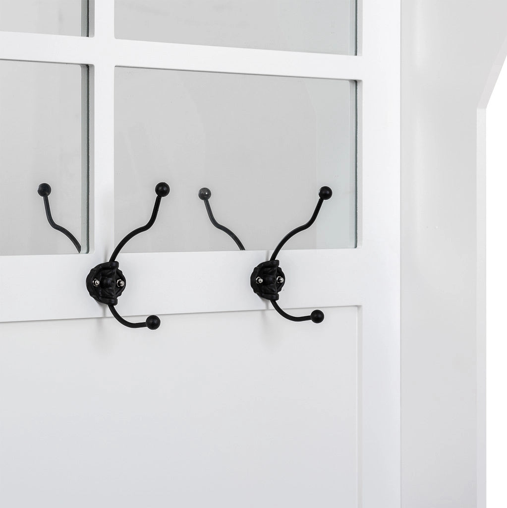 Mobile da ingresso in legno con 2 cassetti bianchi 92x39,5x184h