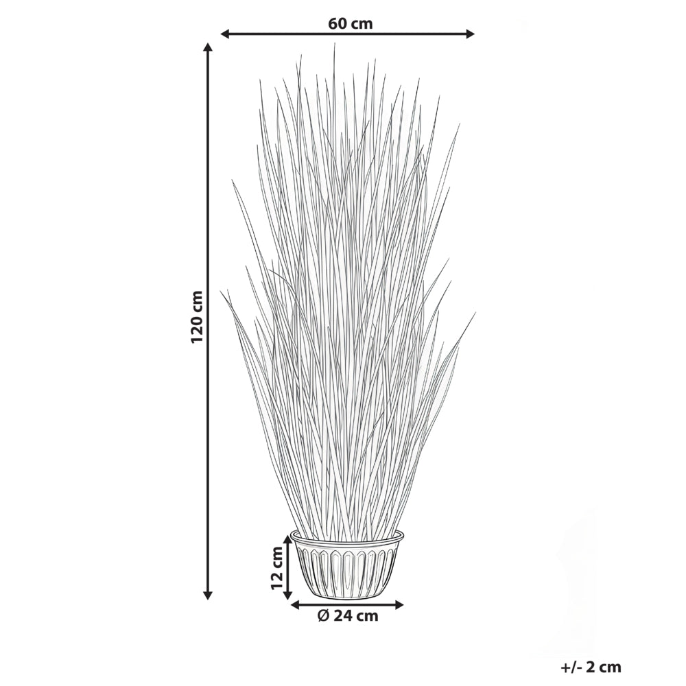 Pianta artificiale in vaso Materiale sintetico verde e vaso di plastica nero 120 cm Accessorio decorativo per la casa