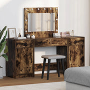 Set da toeletta 3 pezzi  con LED in legno ingegnerizzato rovere fumÃ©