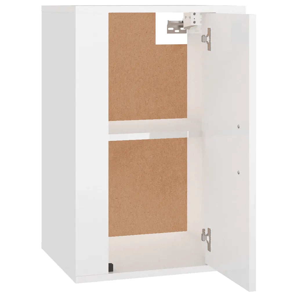 Mobile Porta TV a Parete Bianco Lucido 40x34,5x60 cm 816660