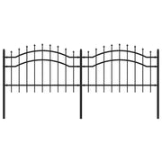 Recinzione da Giardino | Recinzione da cortile Woerden con punta a lancia nera 240x75 cm in acciaio