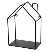 Trade Shop - Mensola Bacheca Parete Metallo Moderno Nero 17x10x25cm Casetta Industrial 822278 -