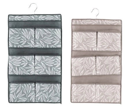 1 Pezzo Contenitore Appendino in TNT con 6 Tasche 36 x 60 cm 2 Colori
