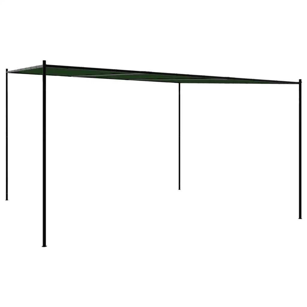 Gazebo 4 x 3,98 x 2,67 m Verde Poliestere e Acciaio 42030533