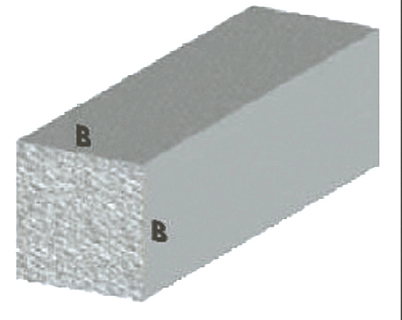 PROFILO ARGENTO H.100 CM QUADRO PIENO 10X10 MM**- ARCANSAS- 5,0 pz