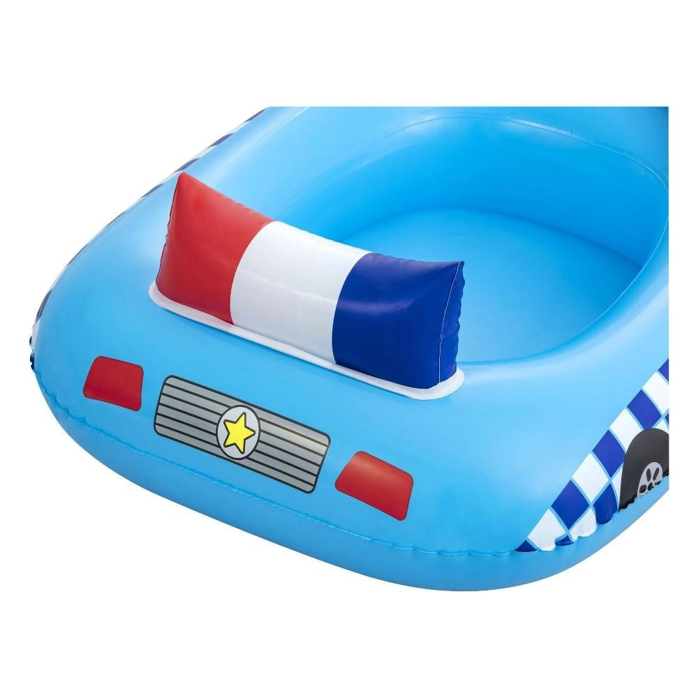 Trade Shop - Barchetta Auto Della Polizia Azzurro Con Altoparlante Incorporato 97x74cm 34153 -