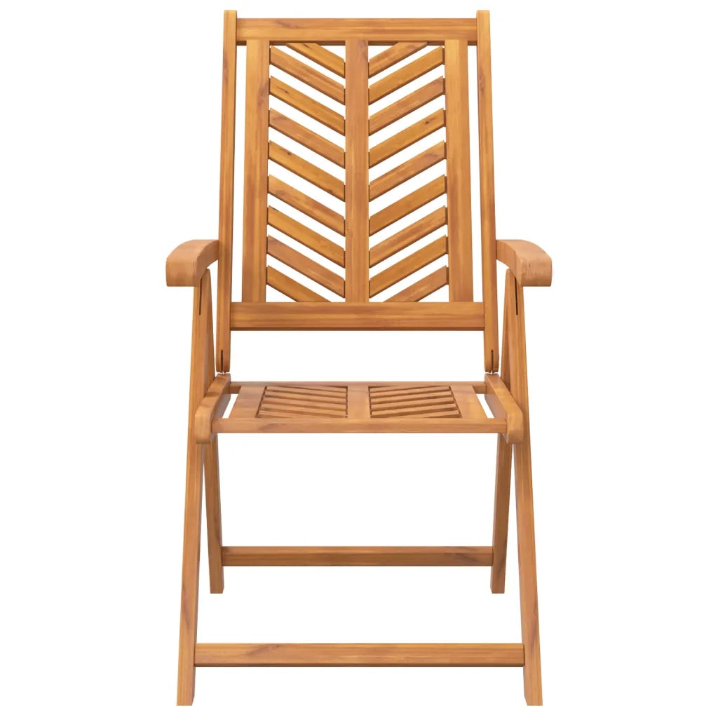Sedie da Giardino Reclinabili 3 pz in Legno Massello di Acacia 362232