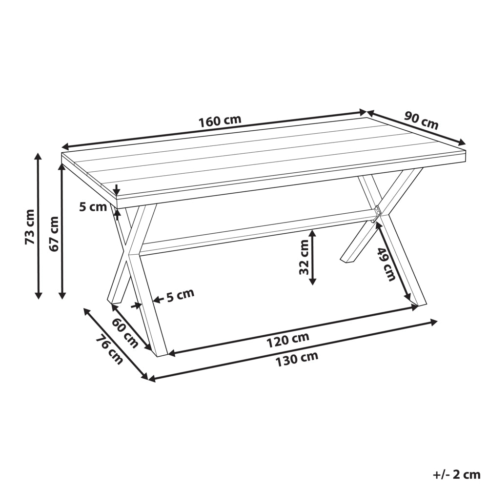 Tavolo da pranzo da giardino Nero Struttura in alluminio 4-6 posti resistente alle intemperie Patio esterno