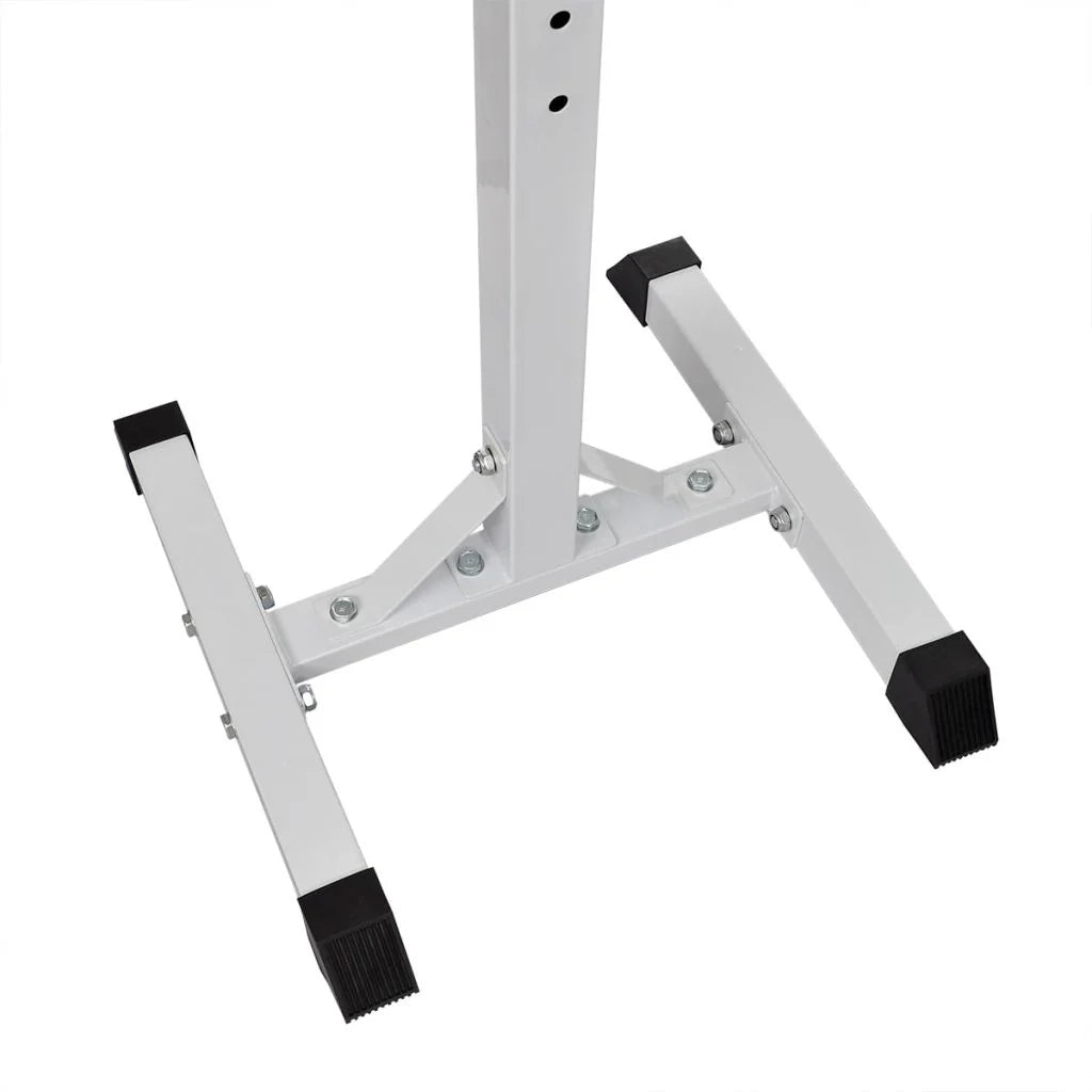 Supporto per bilanciere da sollevamento pesi a 12 livelli bianco/nero 02_0000727