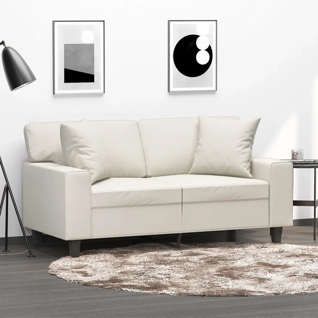 Cuscini Decorativi 2 pz Crema 40x40 cm in Similpelle CFW1258007