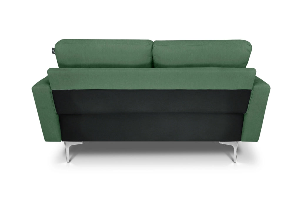 Divano 2 posti in tessuto vellutato verde abete piedi in metallo - Chloe - DI2P-CH38FBC-PM
