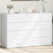 Credenze 2 pz Bianche 60x39x80 cm in Legno Multistrato