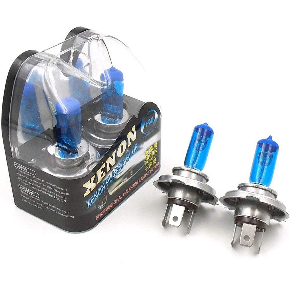 Trade Shop - Coppia Lampada Lampadina Lampadine H4 Alogena 12v 55 W Luce Bianca Hid Xenon -