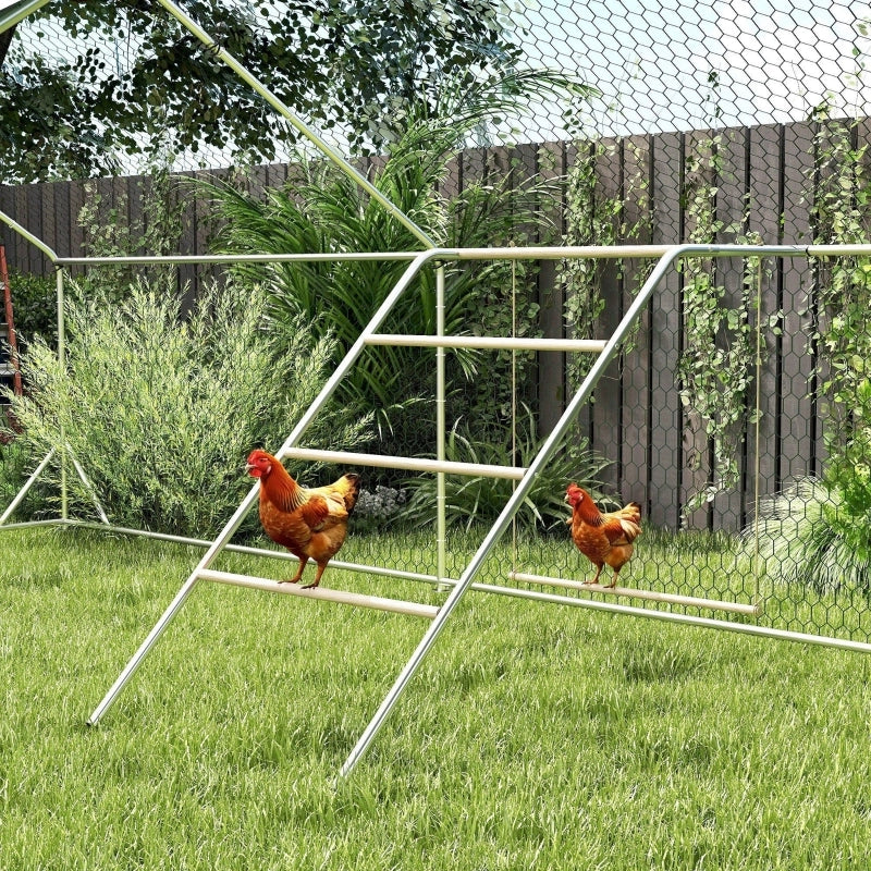 GIOCO PER GALLINE con 4 posatoi e altalena 82 x 150 x 110 cm Pino Argento