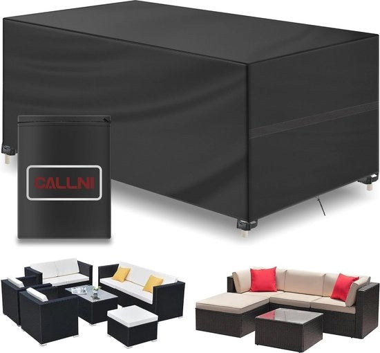 Copertura rettangolare per mobili da giardino 420D Oxford, impermeabile e resistente all'inverno, 140 x 200 x 90 cm