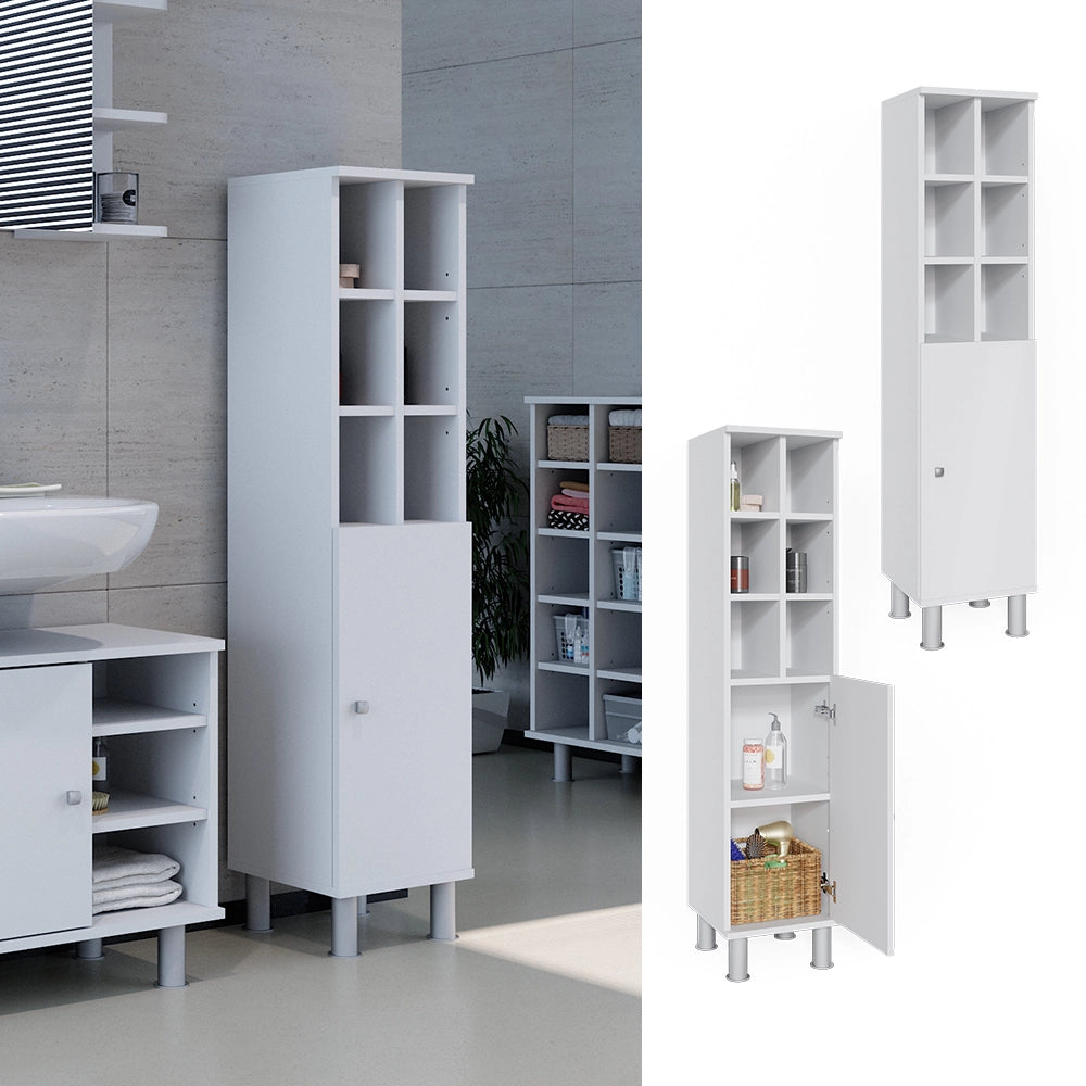 Mobiletto bagno Fynn Bianco 30 x 130.6 cm porta grande Vicco