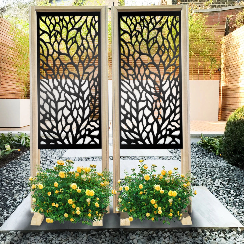 CODIUM - Separè - Paravento modulabile - 70x190cm - in Legno e PVC Colore: nero