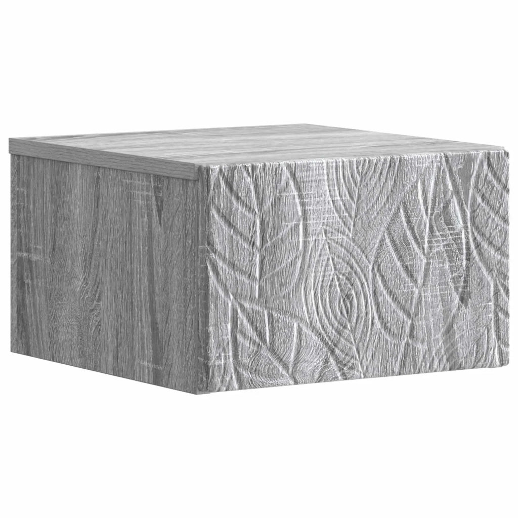 Tavolino da Parete Laterale Sonoma grigio 34,5 x 33 x 20 cm 898777
