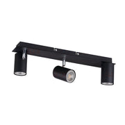 Faretto parete/soffitto Kanlux Evalo 3xGU10 nero/cromo