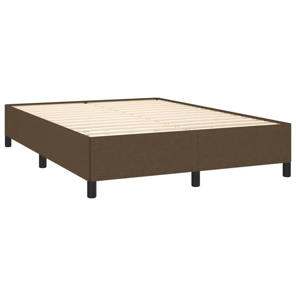Giroletto a Molle con Materasso Marrone Scuro 140x190cm Tessuto 3127800