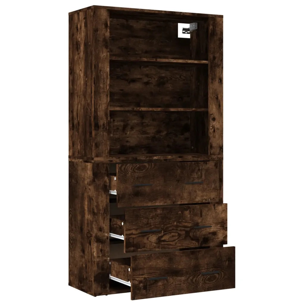 Credenza | Madia | Buffet da pranzo | Armadio da pranzo Rovere Fumo in Legno Multistrato